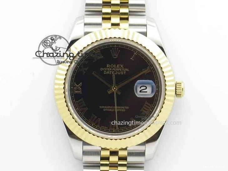 0210 DateJust II 41mm SS YG BP Maker Best Edition Black Roman Dial On Jubilee Bracelet A DailyWear 3665